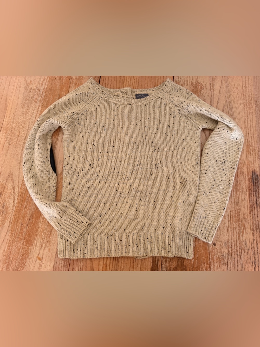 Market & Spruce Cream Speckled Crewneck Sweater
